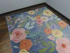 Modern Unique Bloom "Blossom Collection" Floral Area Rug - Made in Turkey