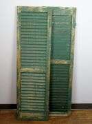 Lot of 2 Architectural Salvage  Painted Wooden  Shutters