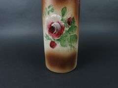 Beautiful Antique Tall Handpainted Bristol Glass Vase