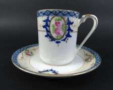 Lot of 8 Noritake Handpainted Chocolate Cups & Saucers - Made in Japan