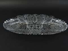 "Innovation 410" Cut Glass Pickle Dish by McKee