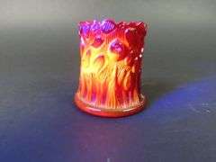 Vintage Manganese Glowing Ruby Red Toothpick Holder
