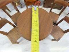 Lot of Doll House Furniture with Table & Chair Set