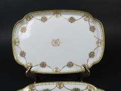 Lot of 2 Handpainted Nippon Porcelain Trays - Made in Japan