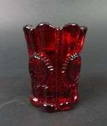 Vintage Ruby Red Toothpick Holder