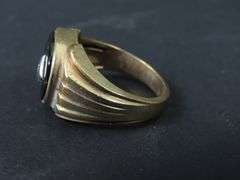 Men's 10K Gold Ring with Onyx - Size 10 - 8.5g