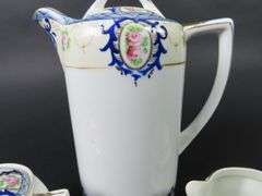 Antique Noritake Chocolate Pot with Creamer & Lidded Sugar