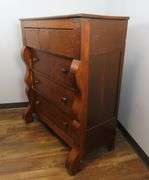 Antique Empire Style Mahogany Chest of Drawers