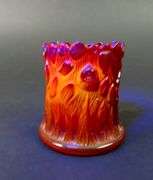 Vintage Manganese Glowing Ruby Red Toothpick Holder