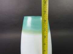 Stunning Victorian Bristol Glass Tall Handpainted Portrait Vase