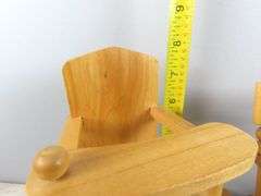 Lot of 3 Strombecker Wooden Doll House Chairs