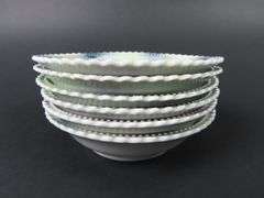 Lot of 6 Antique PK Silesia Berry Bowls