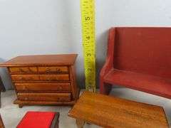 Big Lot of Wooden Doll House Furniture