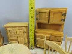 Lot of Beautiful Doll House Furniture with Stove & Table & Chairs