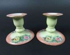 Antique Handpainted Candlesticks