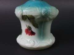 Antique Handpainted Oil Lamp with Globe & Chimney