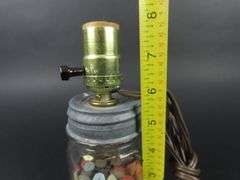 Handcrafted Jar of Buttons Lamp