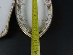 Lot of 2 Handpainted Nippon Serving Dishes - Made in Japan