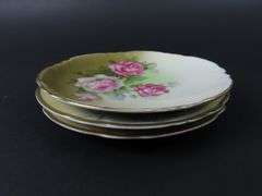 Mixed Lot of 3 Antique Floral 6" Plates