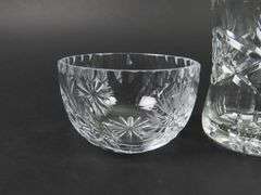 3 Pieces of Vintage Cut Crystal Serving Pieces