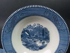 Lot of 2 Currier & Ives "Early Winter" Bowls