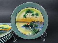 Lot of 6 Handpainted Japanese Salad Plates