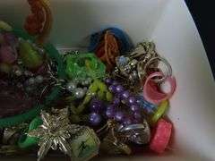Container of Mostly Vintage Children's Jewelry & Accessories
