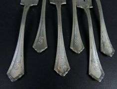 Lot of 6 "Concord" Monogrammed Sterling Silver Forks by Wallace Silver - 162g