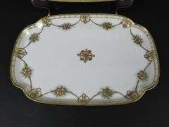 Lot of 2 Handpainted Nippon Porcelain Trays - Made in Japan