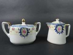Antique Noritake Lidded Creamer & Sugar Dish - Made in Japan
