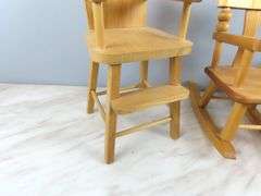 Lot of 3 Strombecker Wooden Doll House Chairs