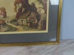 20th Century "Cottage" Framed Print by French Artist Louis Haumont