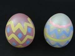 Lot of 6 Decorative Glass Easter Eggs