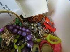 Container of Mostly Vintage Children's Jewelry & Accessories