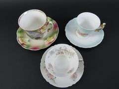 Lot of 3 Assorted Antique Collectible Teacups & Saucers