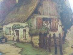 20th Century "Cottage" Framed Print by French Artist Louis Haumont