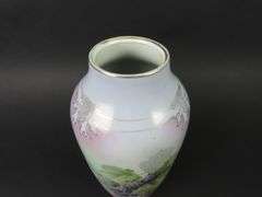 Antique Handpainted Tall Blackberry Vase #1