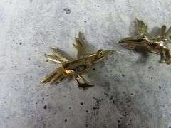 Pair of Small Flying Bird Brooches