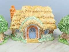 Vintage Ceramic House with Trees