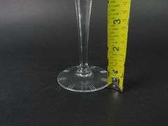 Mixed Lot of 6 Beautiful Cut to Clear Wine Glasses