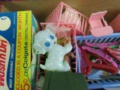 Box of Vintage Doll Toys with Heads