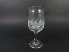 Lot of 4 Vintage Etched Christmas Glasses
