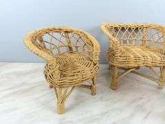 4 Pieces of Wicker Doll Furniture