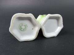 Lot of 2 Vintage Porcelain Toothpick Holders