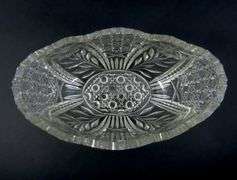 Antique Cut Glass Serving Bowl
