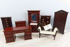 Lot of Wooden Doll House Furniture