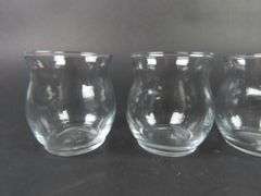 Lot of 4 Vintage Glass Votive Holders