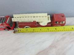 Tootsie Toy Fire Truck & Double Decker Bus