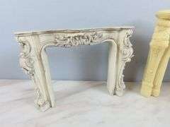 Lot of 2 Doll House Fireplace Mantles