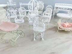 Big Lot of Metal Doll House Furniture